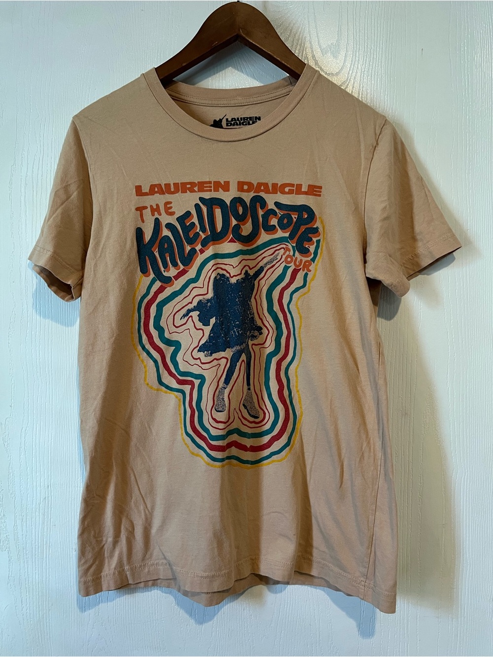 Lauren Daigle The Kaleidoscope Tour T-Shirt Creamy Orange Band Tour Tee Sz M